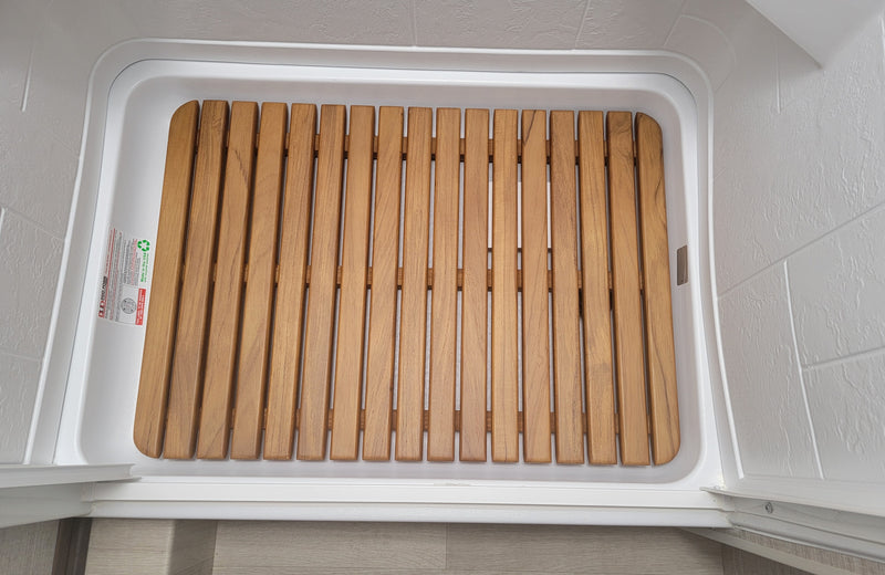 RV Teak Shower Mat - Rectangle 19.5" x 27.5"