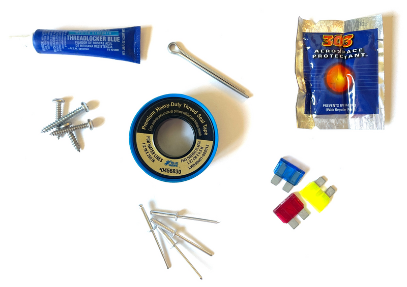 Which maintenance supplies should you always have on board?