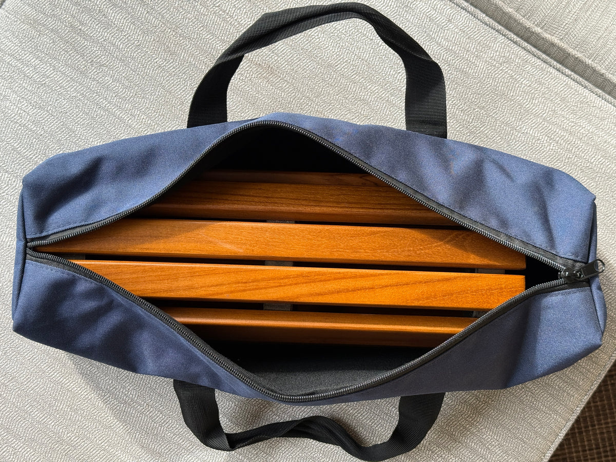 AIR GEAR Teak Roll-up Mat with storage bag