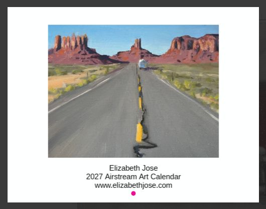 2027 Airstream Art Calendar by Elizabeth Jose