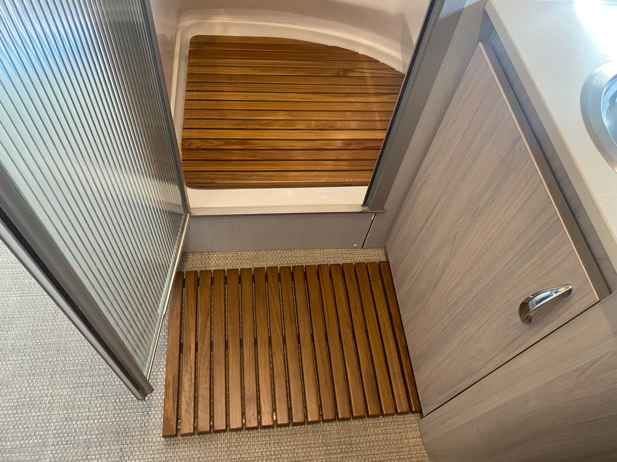AIR GEAR Teak Roll-up Mat with storage bag