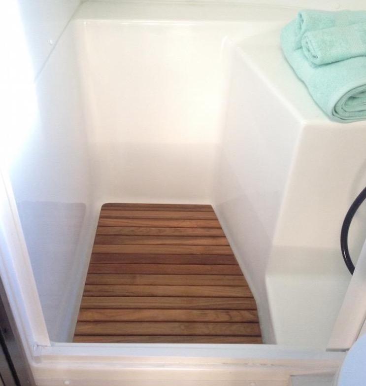 Corner Bath Airstream Teak Shower Mat (2003-2020)